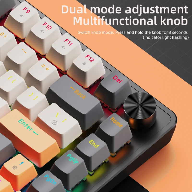 75% Hot-Swap Mechanical Gaming Keyboard with Media Knob