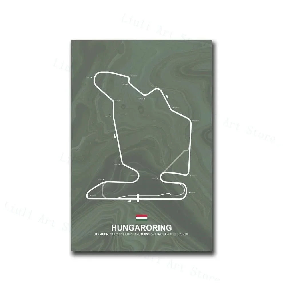 Grand Prix Circuit Canvas Poster Collection