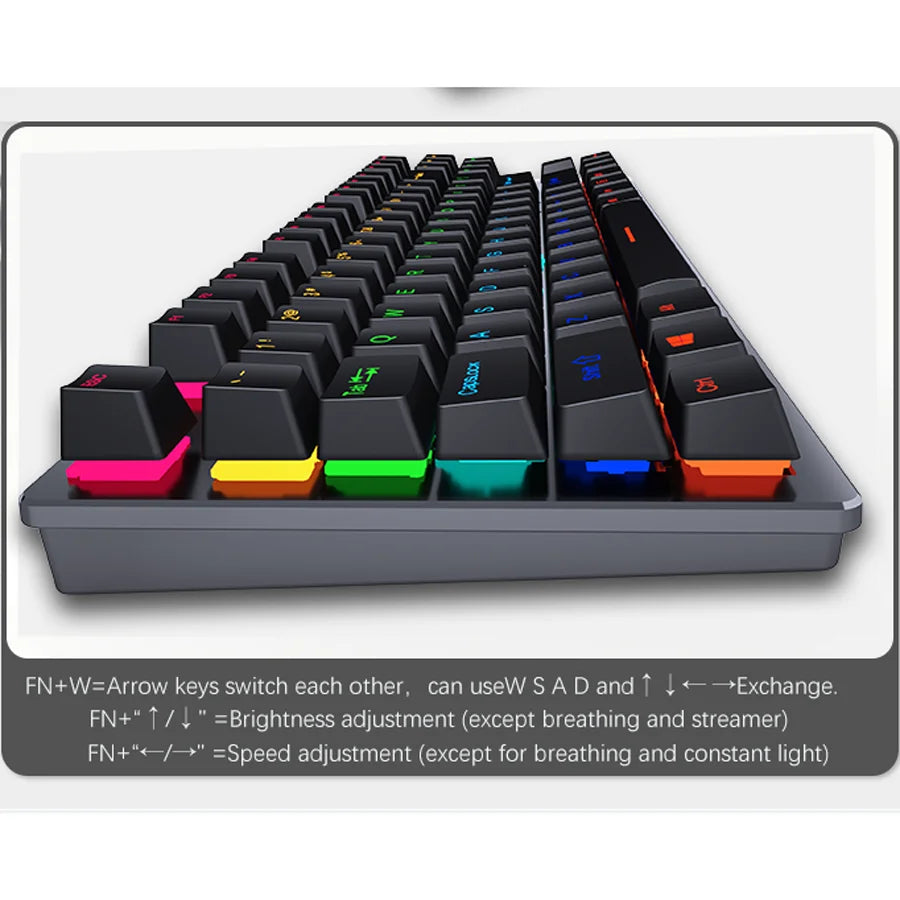 Compact RGB Mechanical Gaming Keyboard – Wired