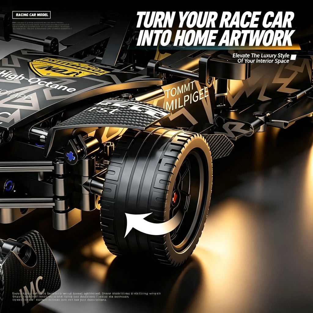 Black & Gold 1:10 Technical Racing Car Building Kit