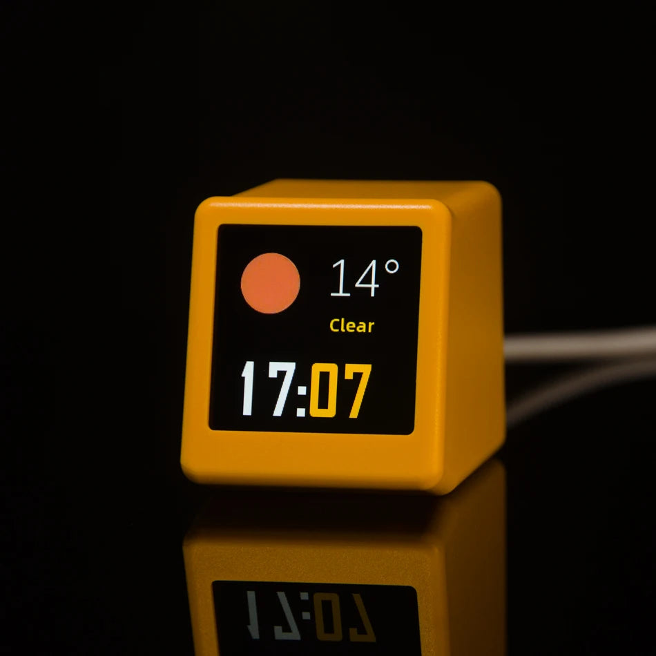 GEEKMAGIC Mini Smart Desk Display – Wi-Fi Clock, Weather & GIF Screen