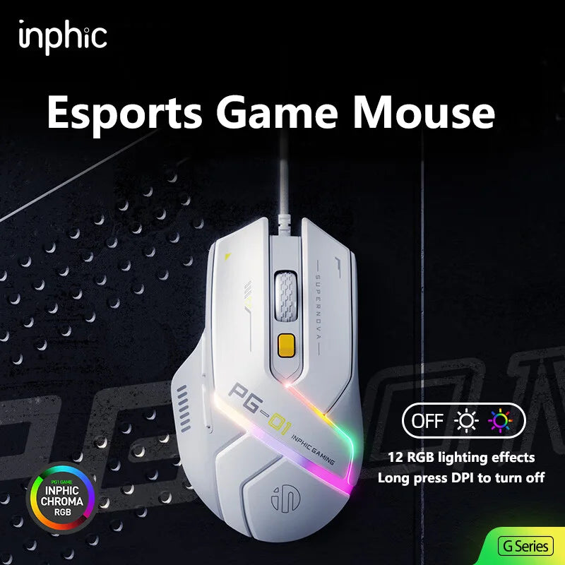 Inphic PG1/PG9 RGB Wired Gaming Mouse