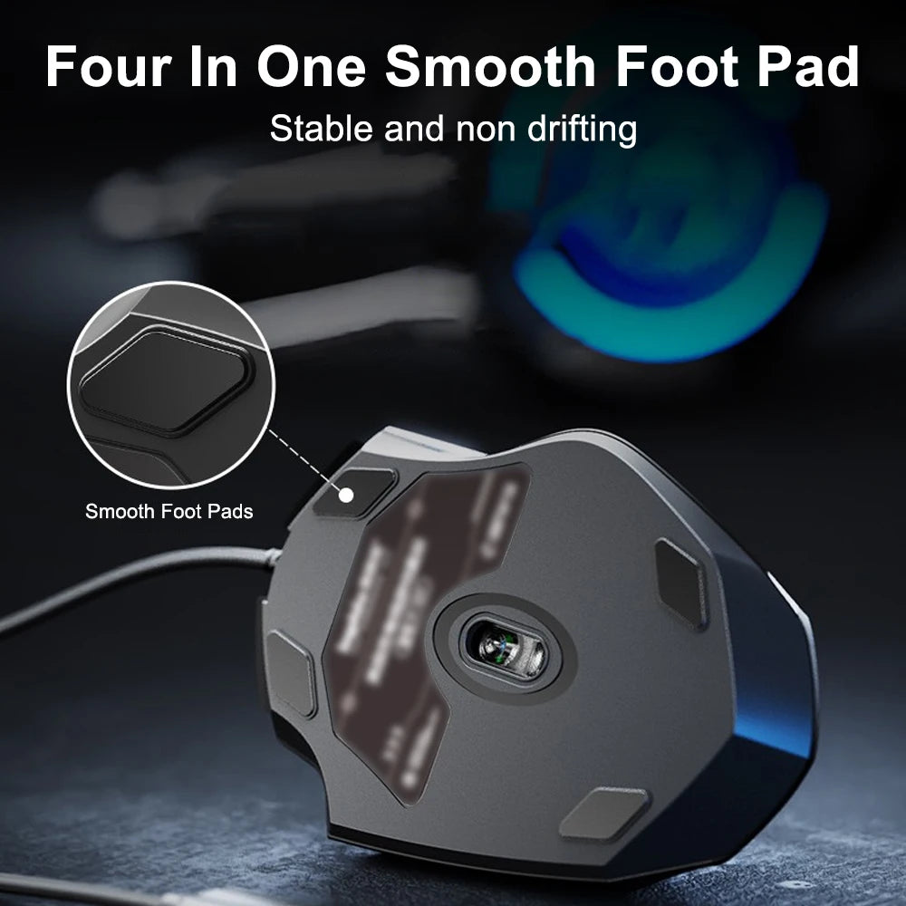 7200 DPI RGB 6-Button Wired Gaming Mouse