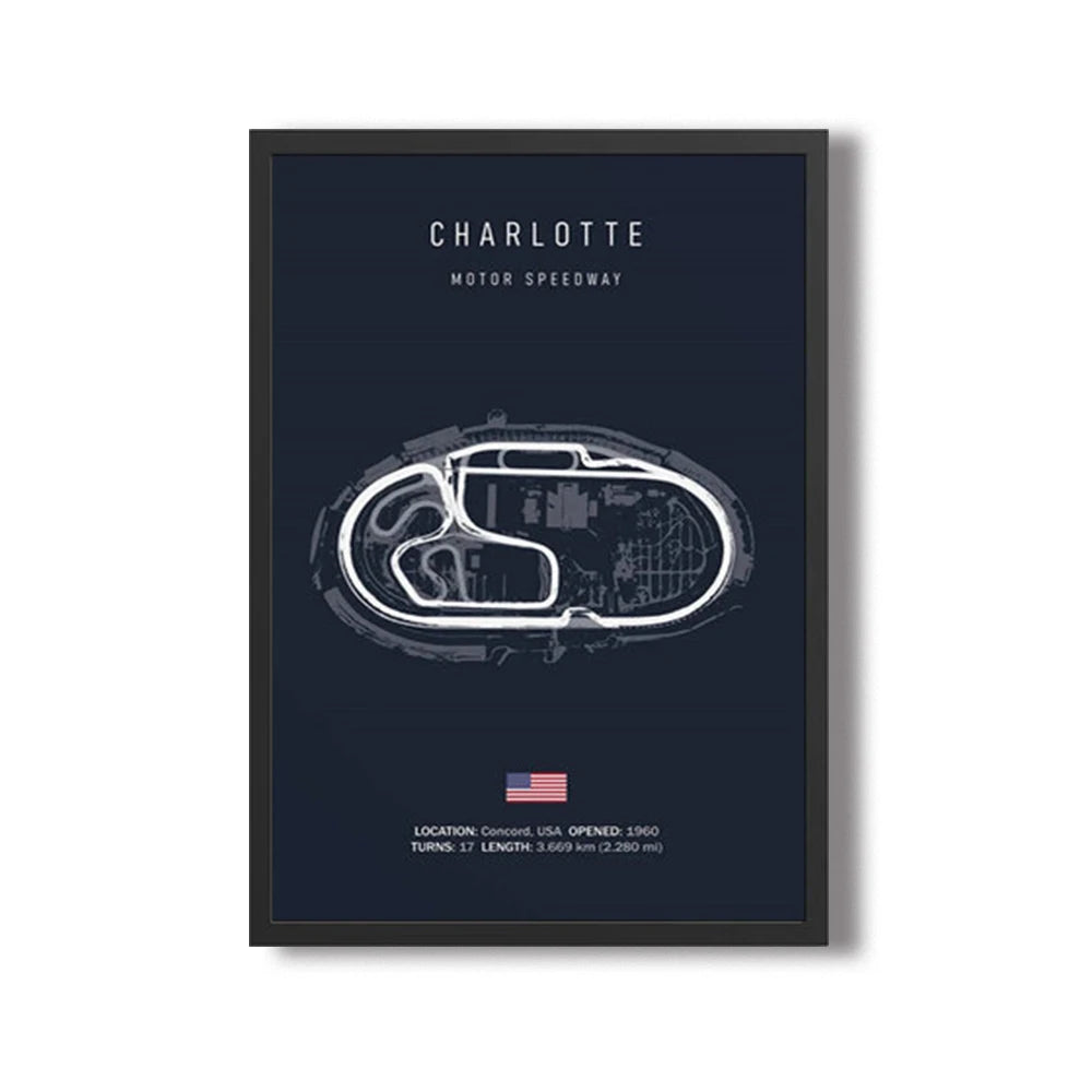 Grand Prix Circuit Map Wall Art Collection