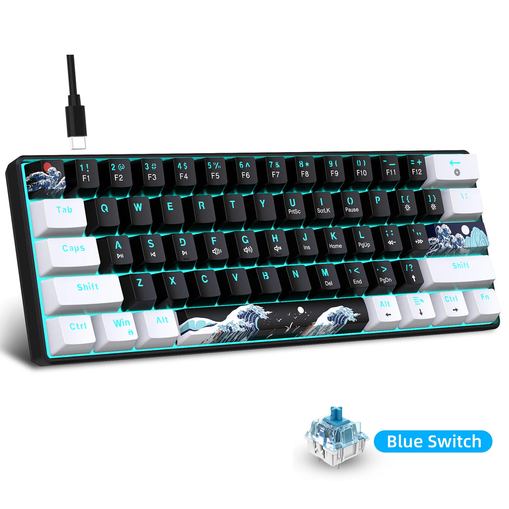 60% Compact Mechanical Gaming Keyboard – Blue Switch