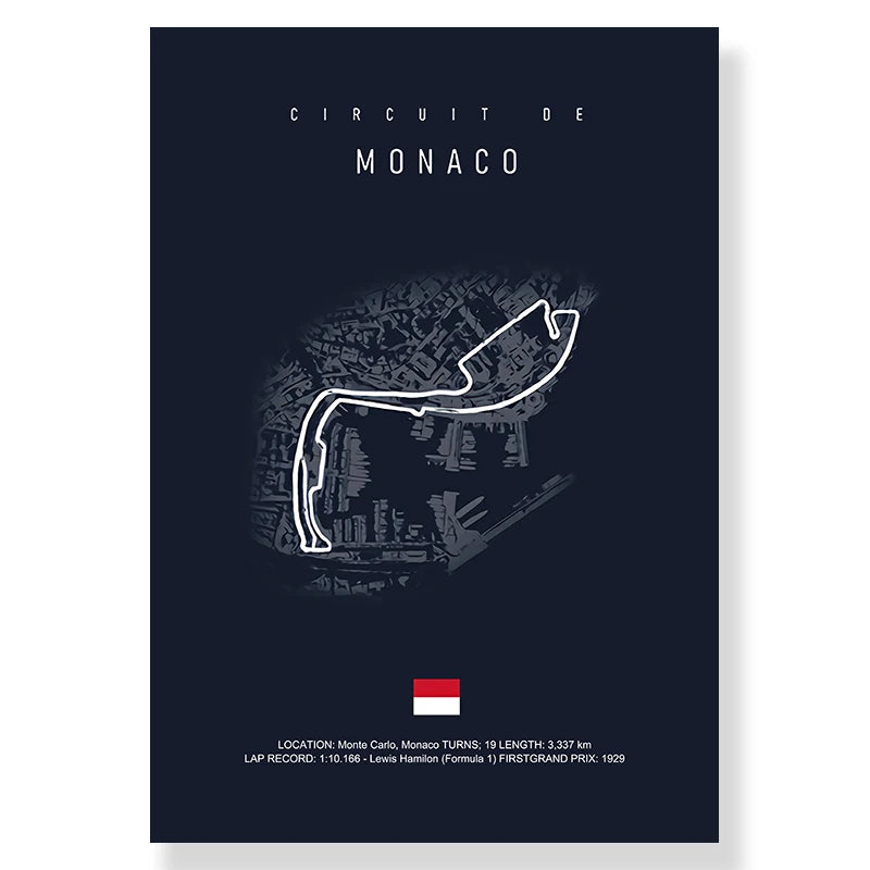 Imola & Monaco Circuit Wall Art Collection