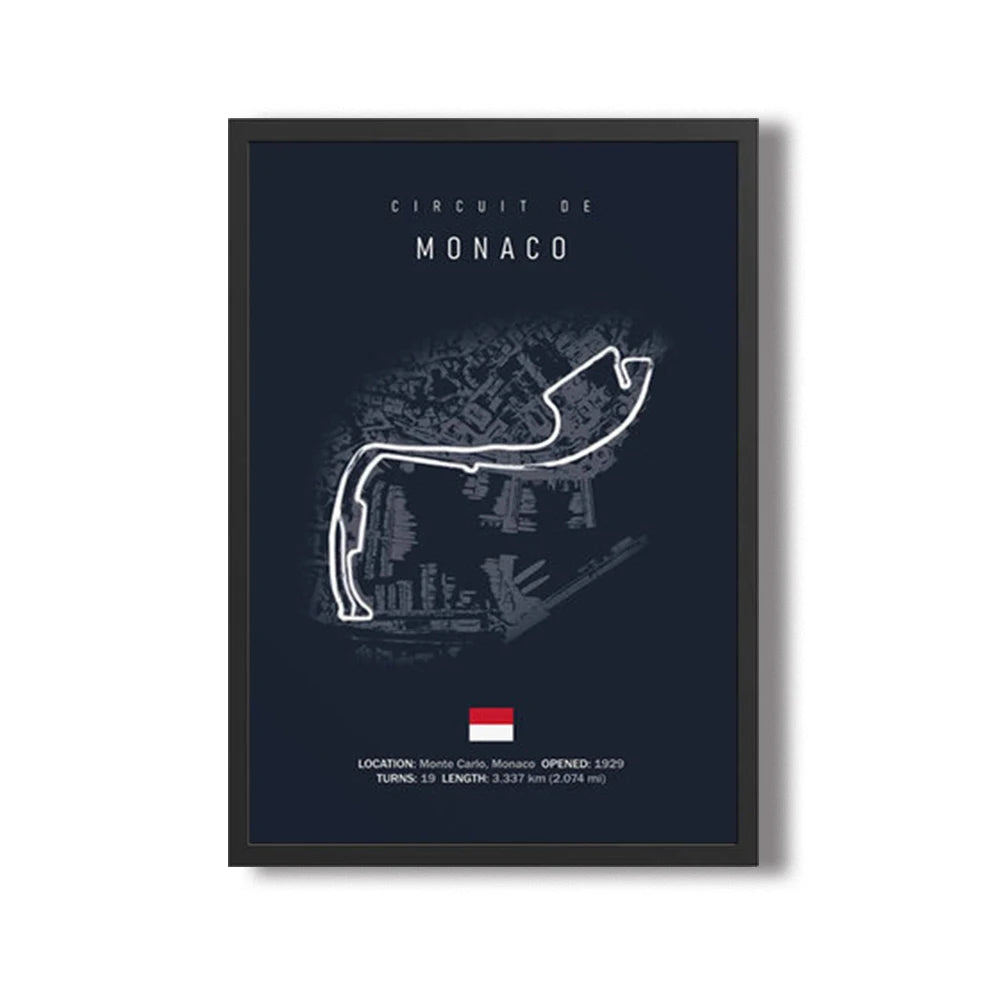 Grand Prix Circuit Map Wall Art Collection