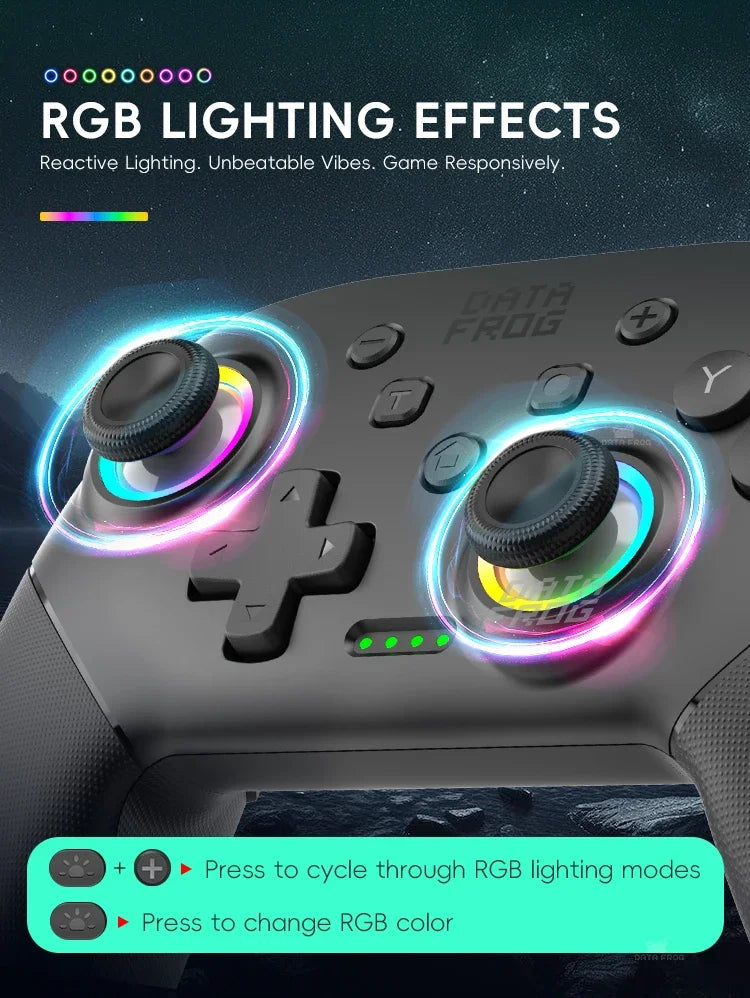 DATA FROG RGB Wireless Controller for Switch & PC