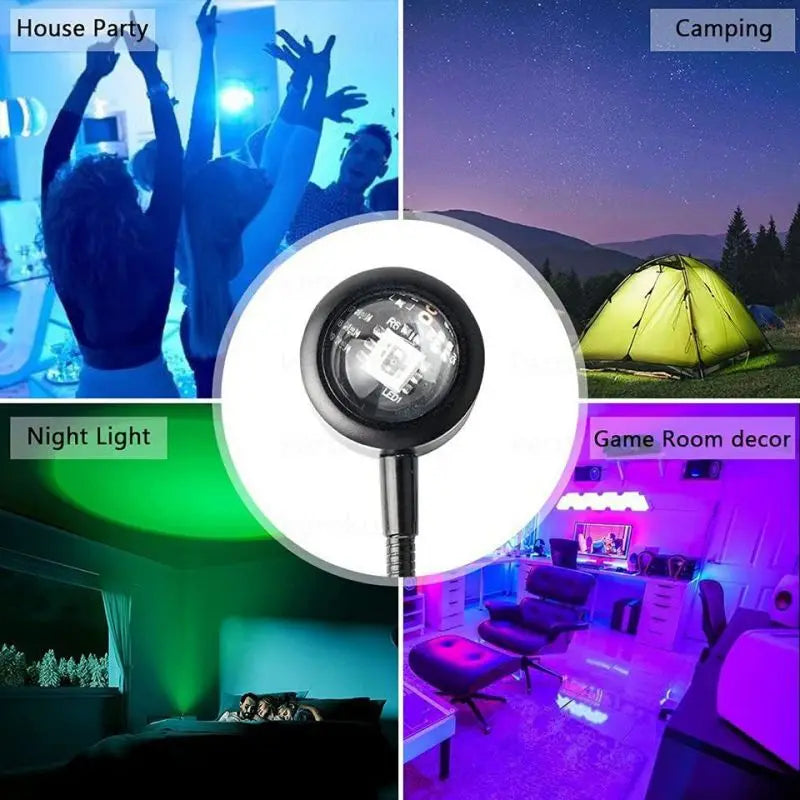 USB Sunset & Rainbow Projection Lamp