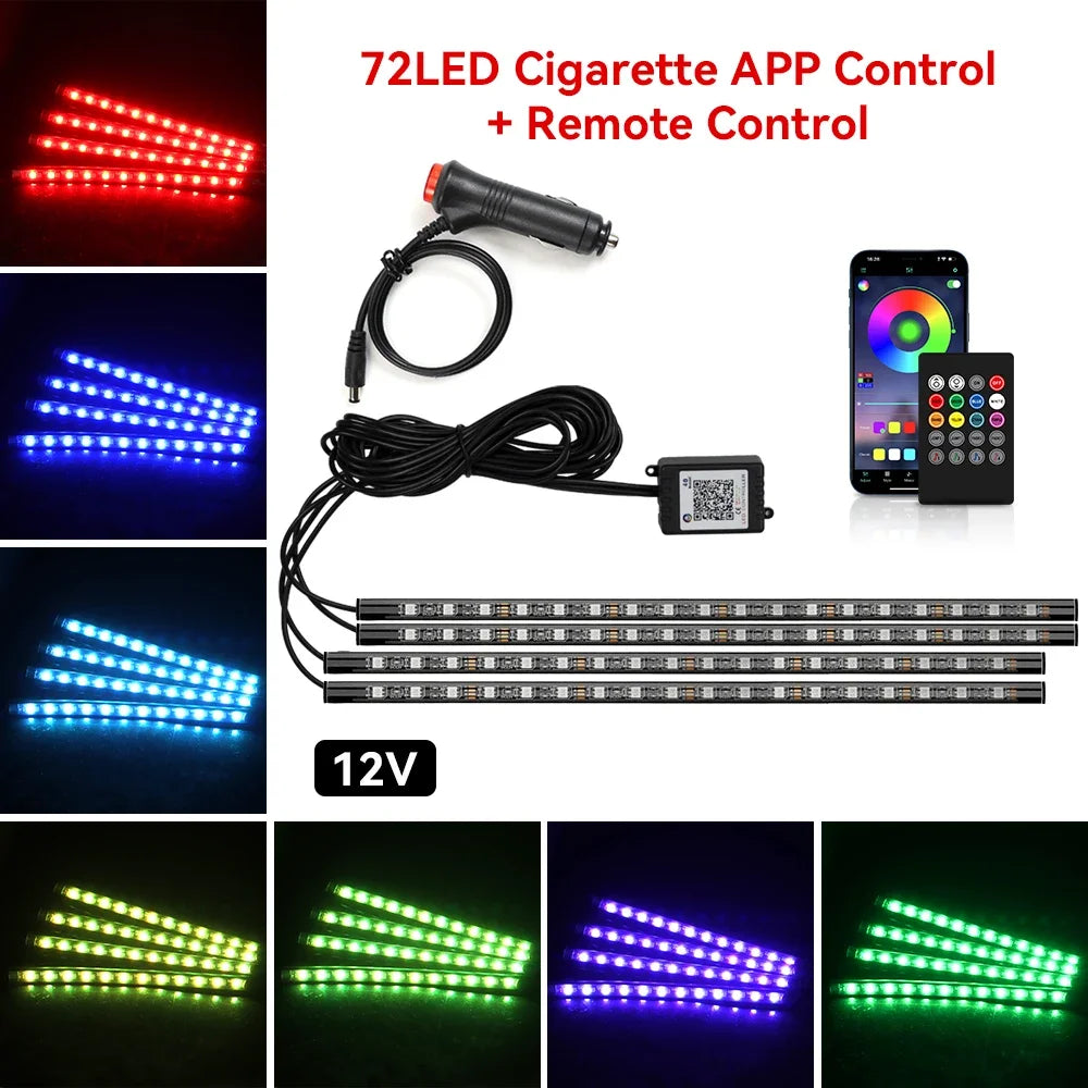 RGB Car Interior Ambient Light Kit