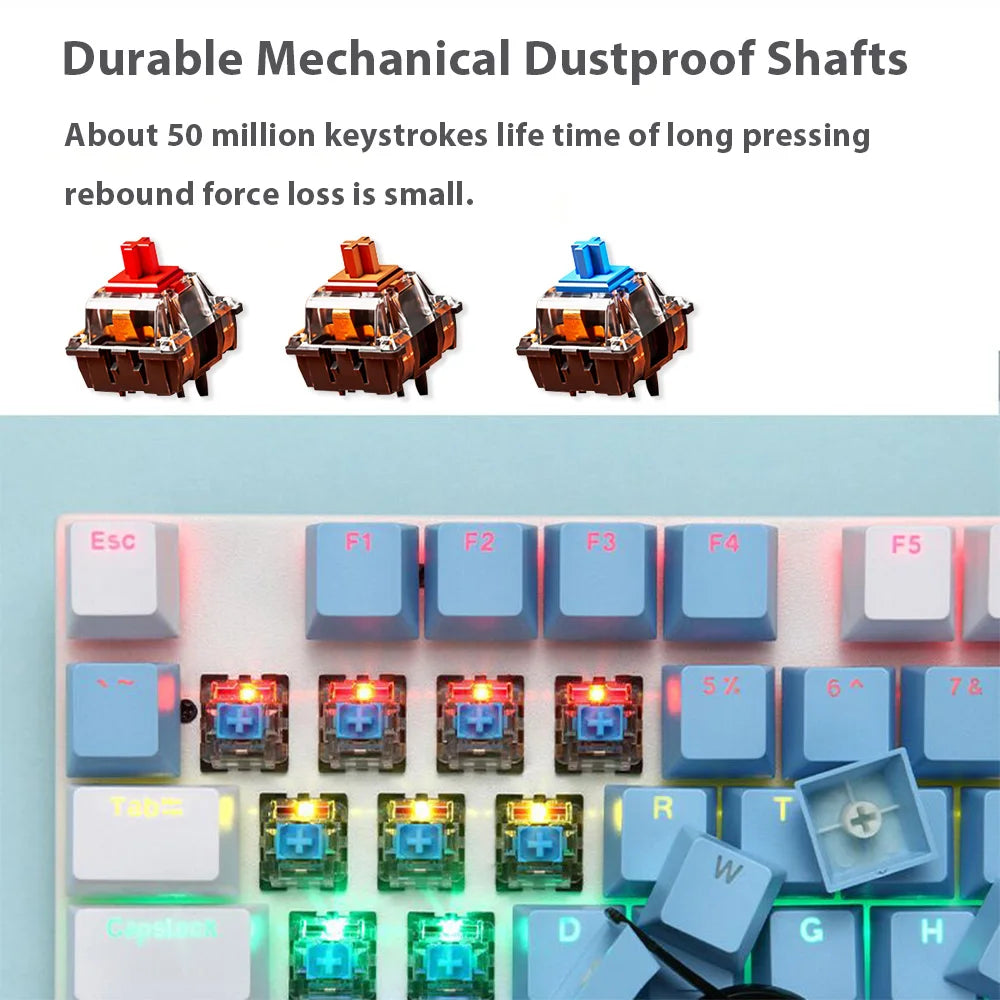 87-Key Hot-Swappable Backlit Mechanical Keyboard