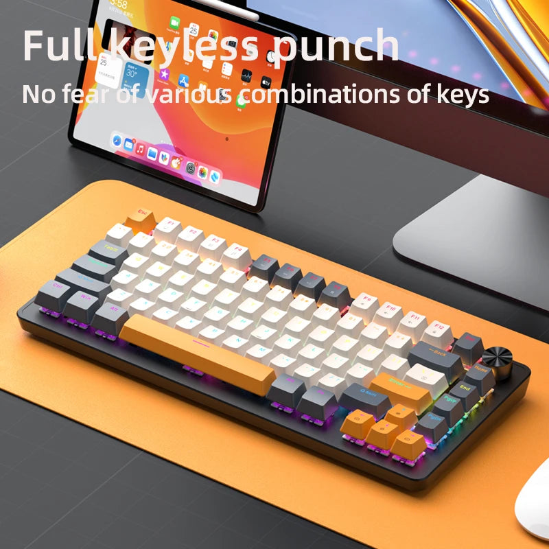 75% Hot-Swap Mechanical Gaming Keyboard with Media Knob