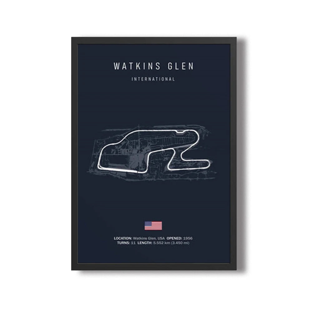 Grand Prix Circuit Map Wall Art Collection