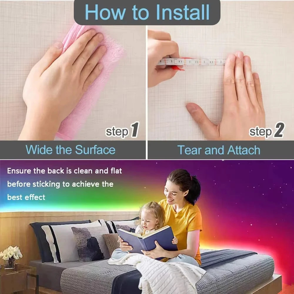 Bluetooth RGB USB LED Strip Light