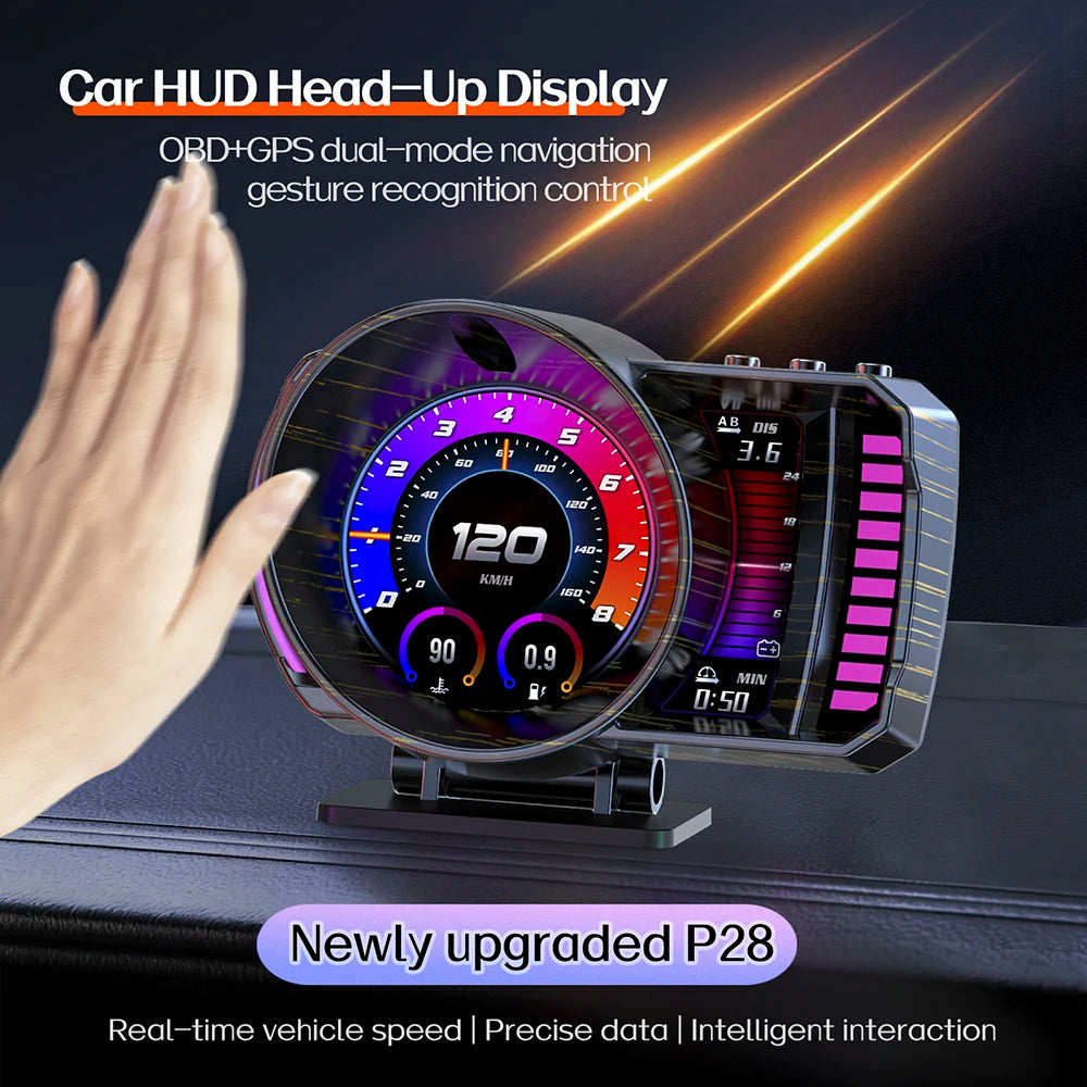 OBD2 + GPS RGB Digital Car HUD Display