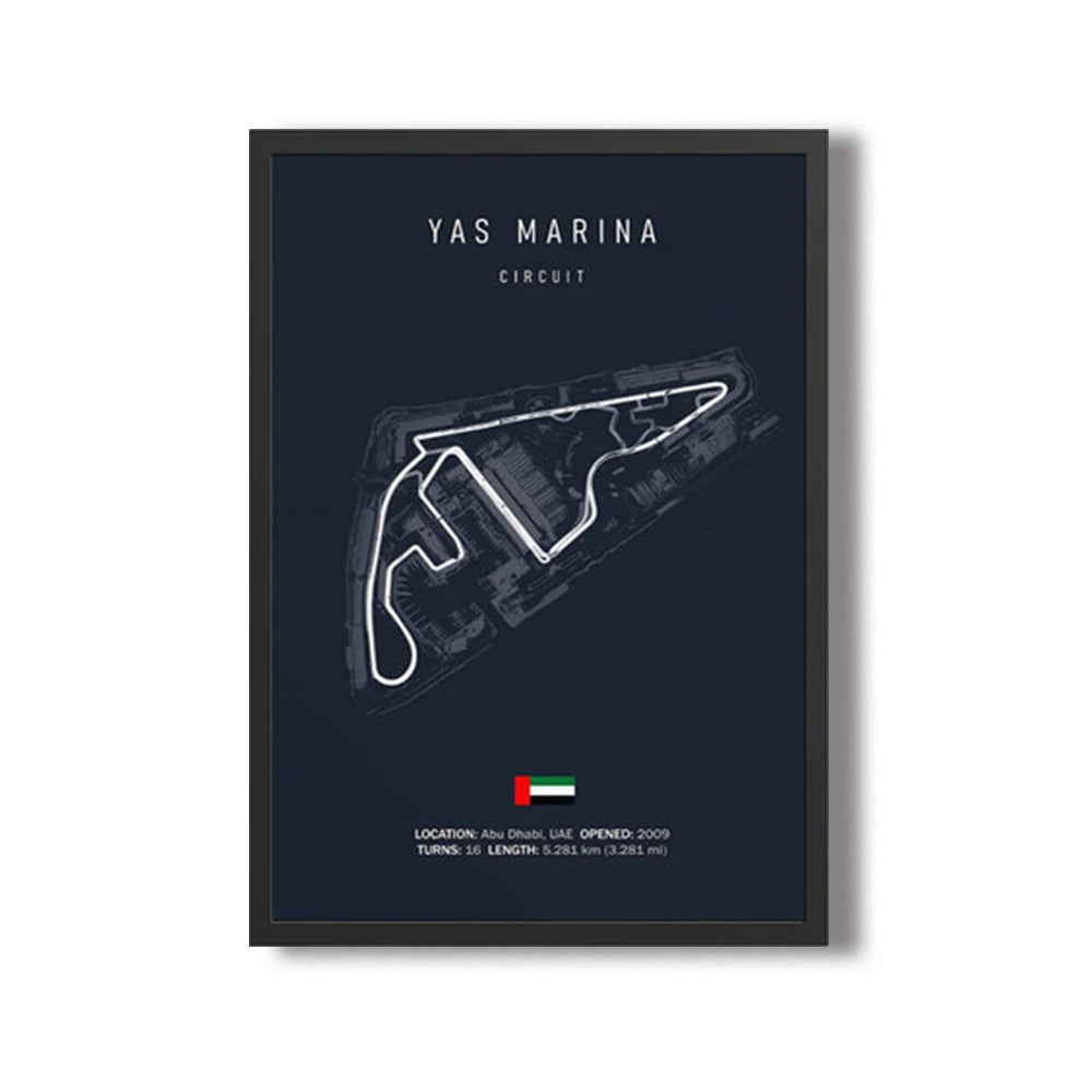 Grand Prix Circuit Map Wall Art Collection
