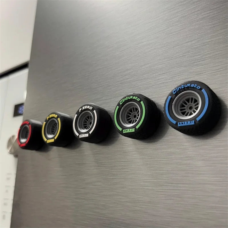 Racing Tyre Fridge Magnet Set – 5 Piece