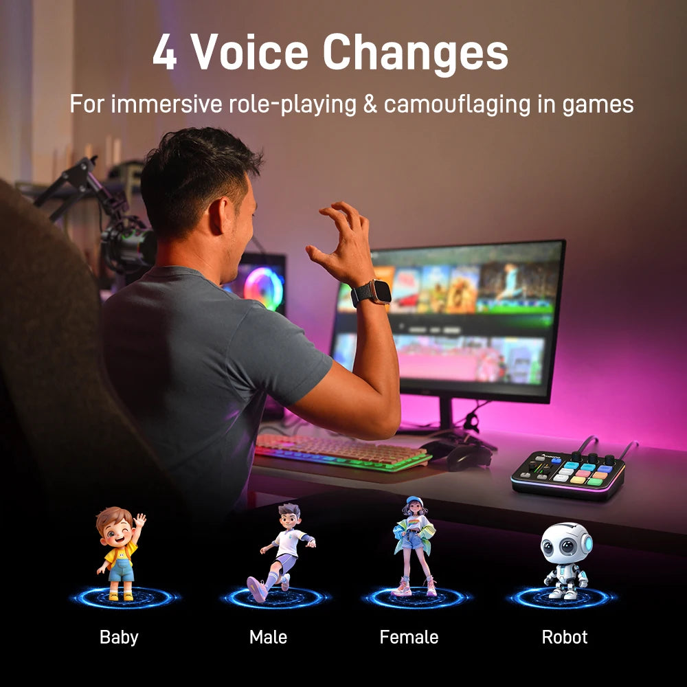 MAONO G1 NEO RGB Gaming Audio Mixer
