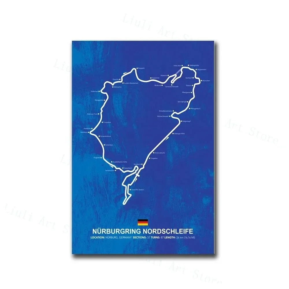 Grand Prix Circuit Canvas Poster Collection
