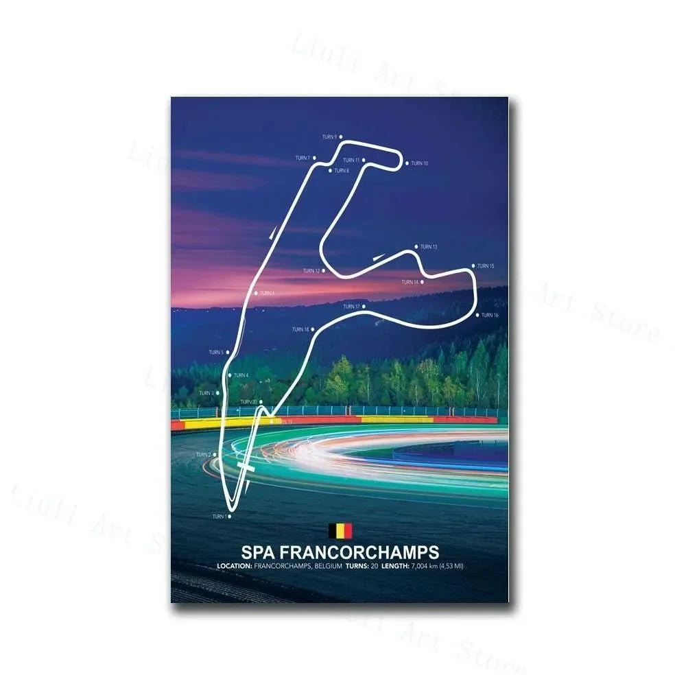 Grand Prix Circuit Canvas Poster Collection