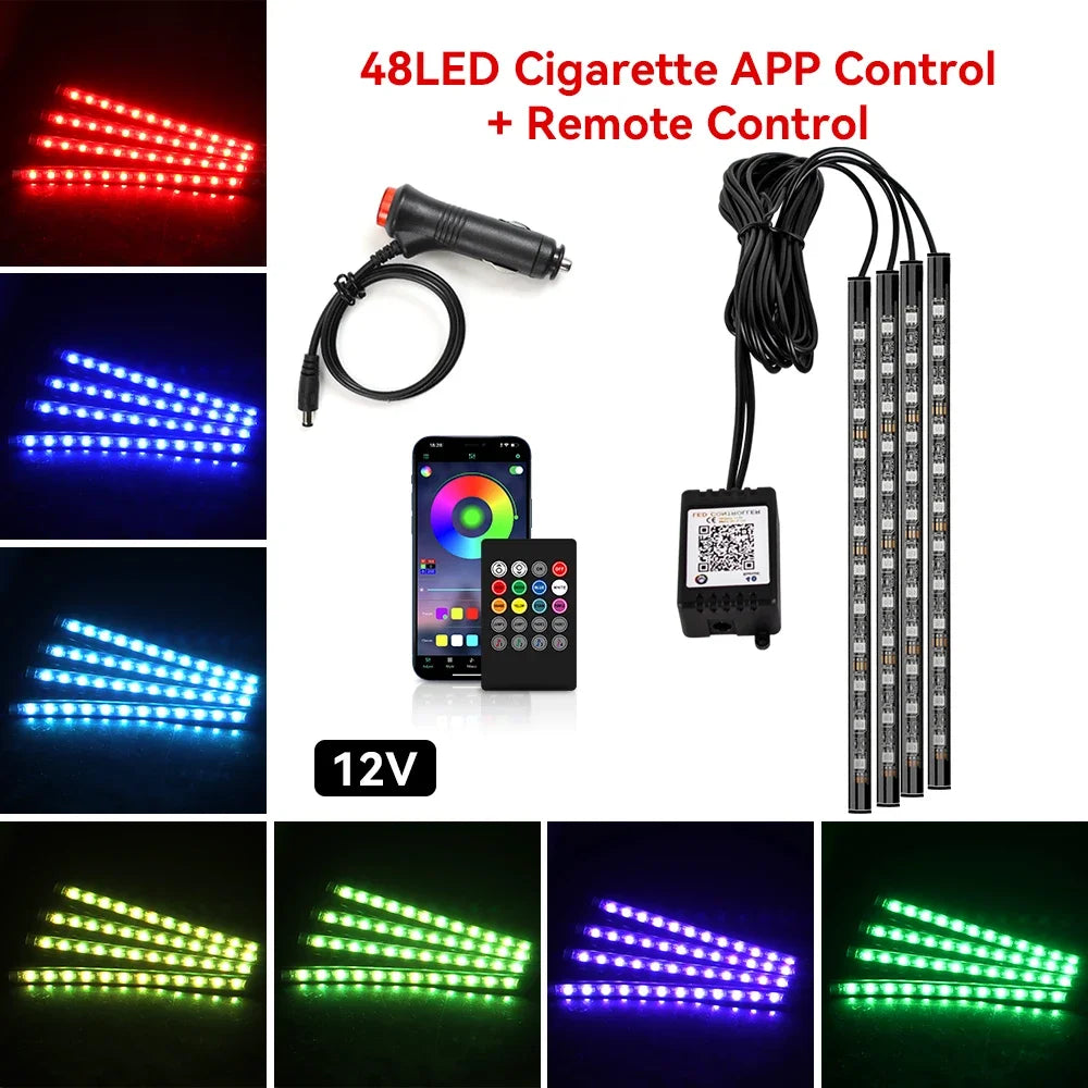 RGB Car Interior Ambient Light Kit