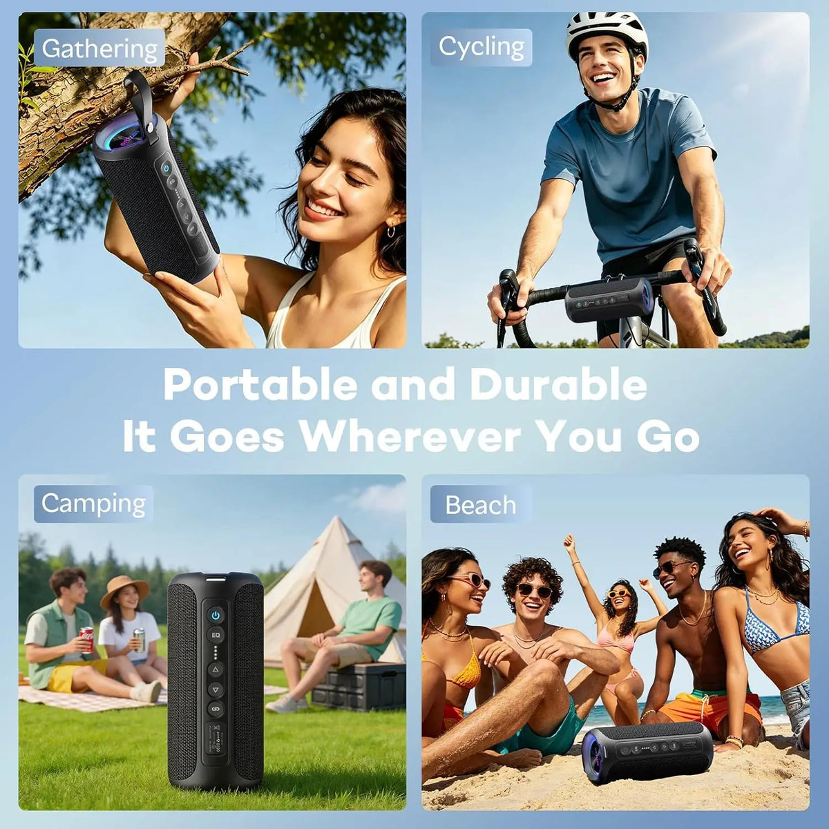 Ortizan 40W RGB Waterproof Bluetooth Speaker