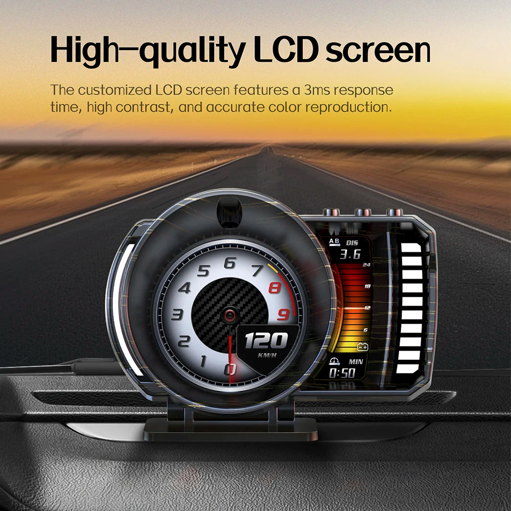 OBD2 + GPS RGB Digital Car HUD Display