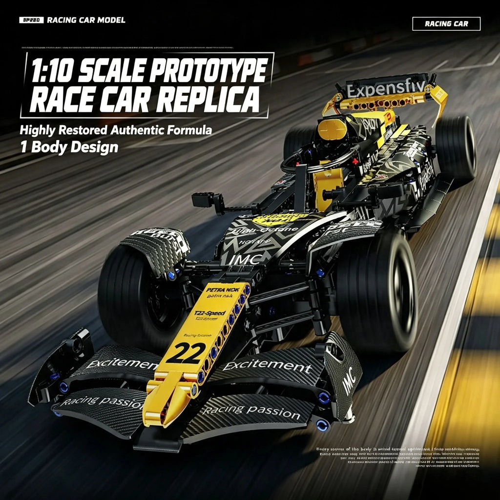 Black & Gold 1:10 Technical Racing Car Building Kit