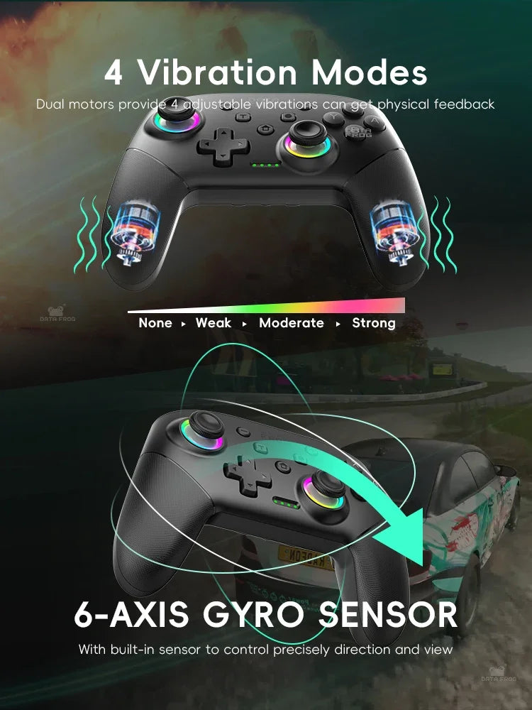 DATA FROG RGB Wireless Controller for Switch & PC