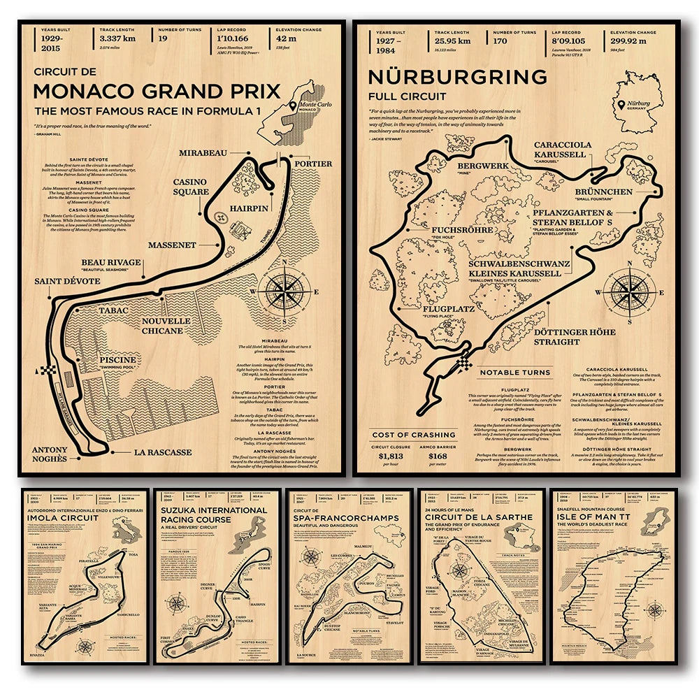 Monaco Grand Prix Racing Wall Art Collection