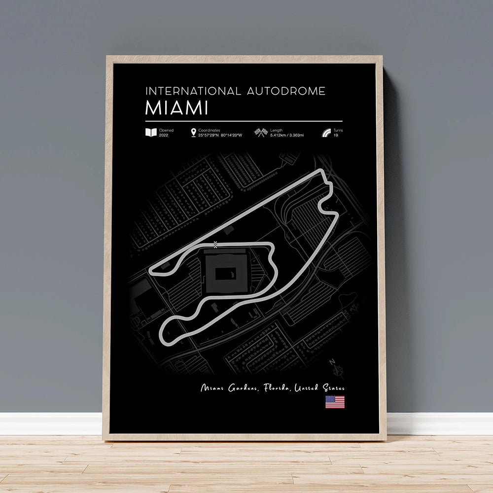 Grand Prix Circuit Poster Collection – Silverstone, Monaco & Monza