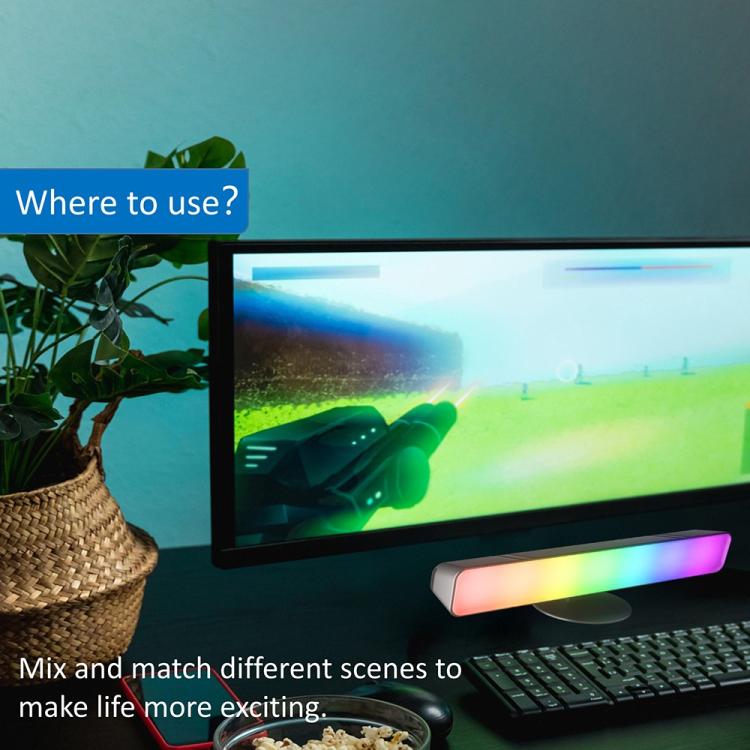 D04 RGB Music-Sync Gaming Light Bars – 2 Pack