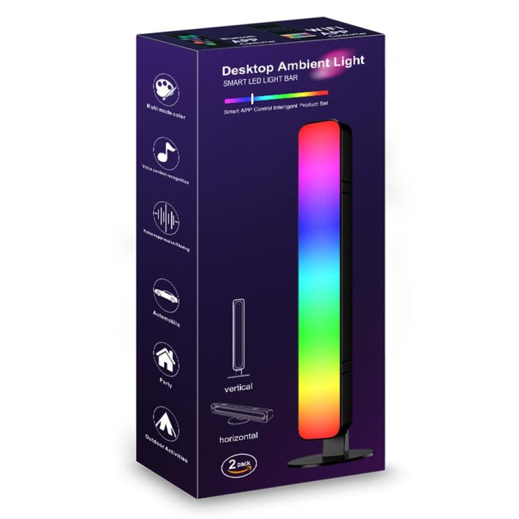 D04 RGB Music-Sync Gaming Light Bars – 2 Pack