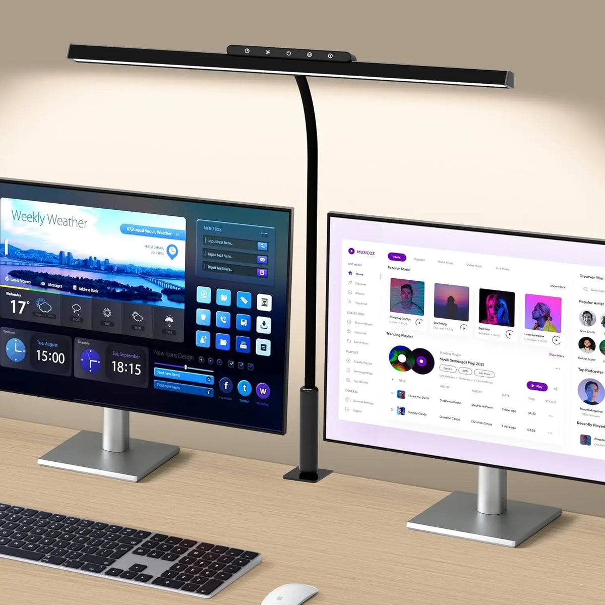 Adjustable Clamp LED Desk Lamp – 3 Colour Modes