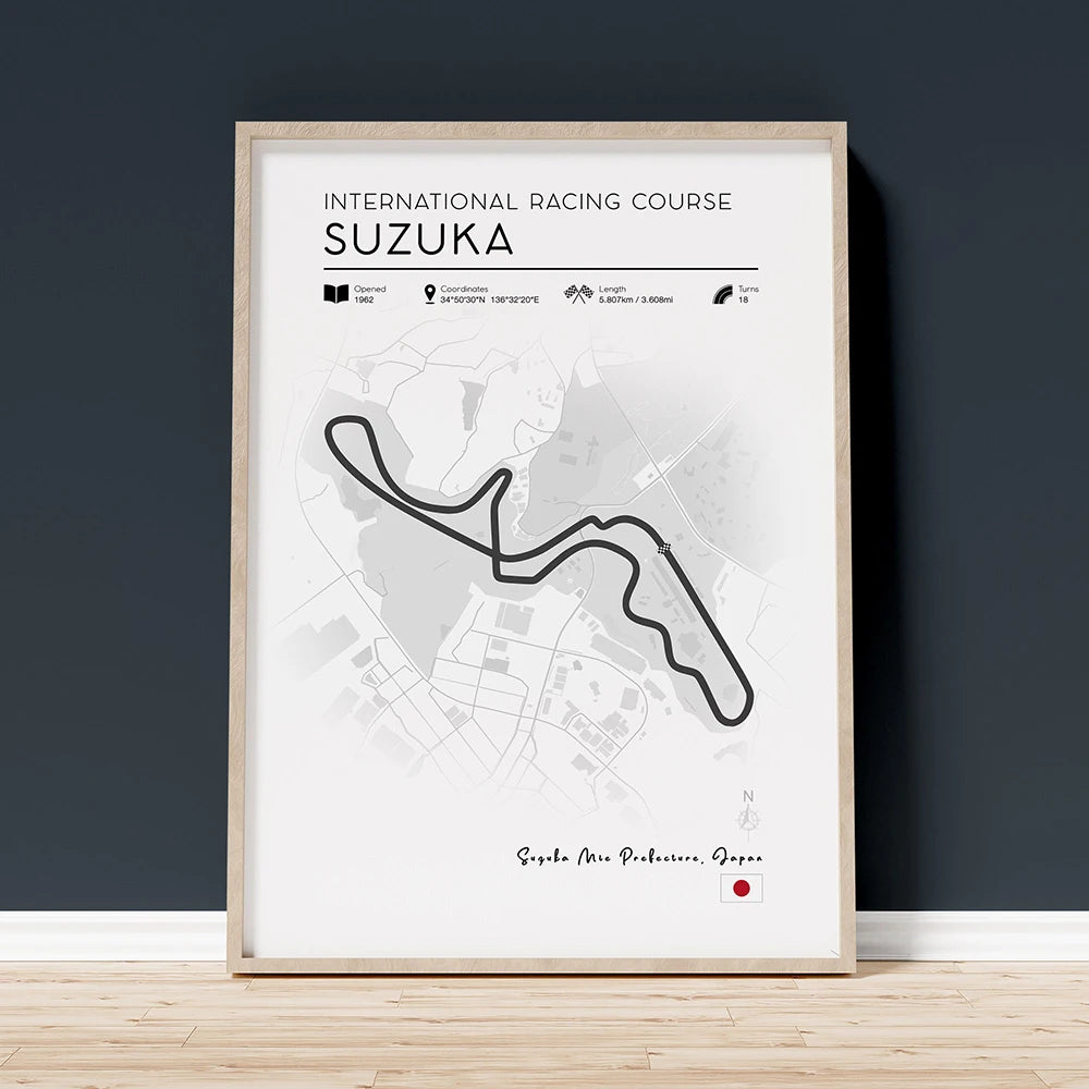 Grand Prix Circuit Poster Collection – Silverstone, Monaco & Monza