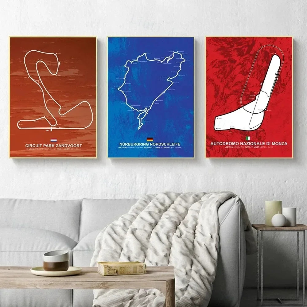 Grand Prix Circuit Canvas Poster Collection