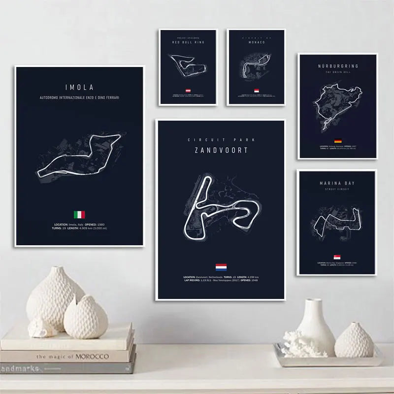 Imola & Monaco Circuit Wall Art Collection