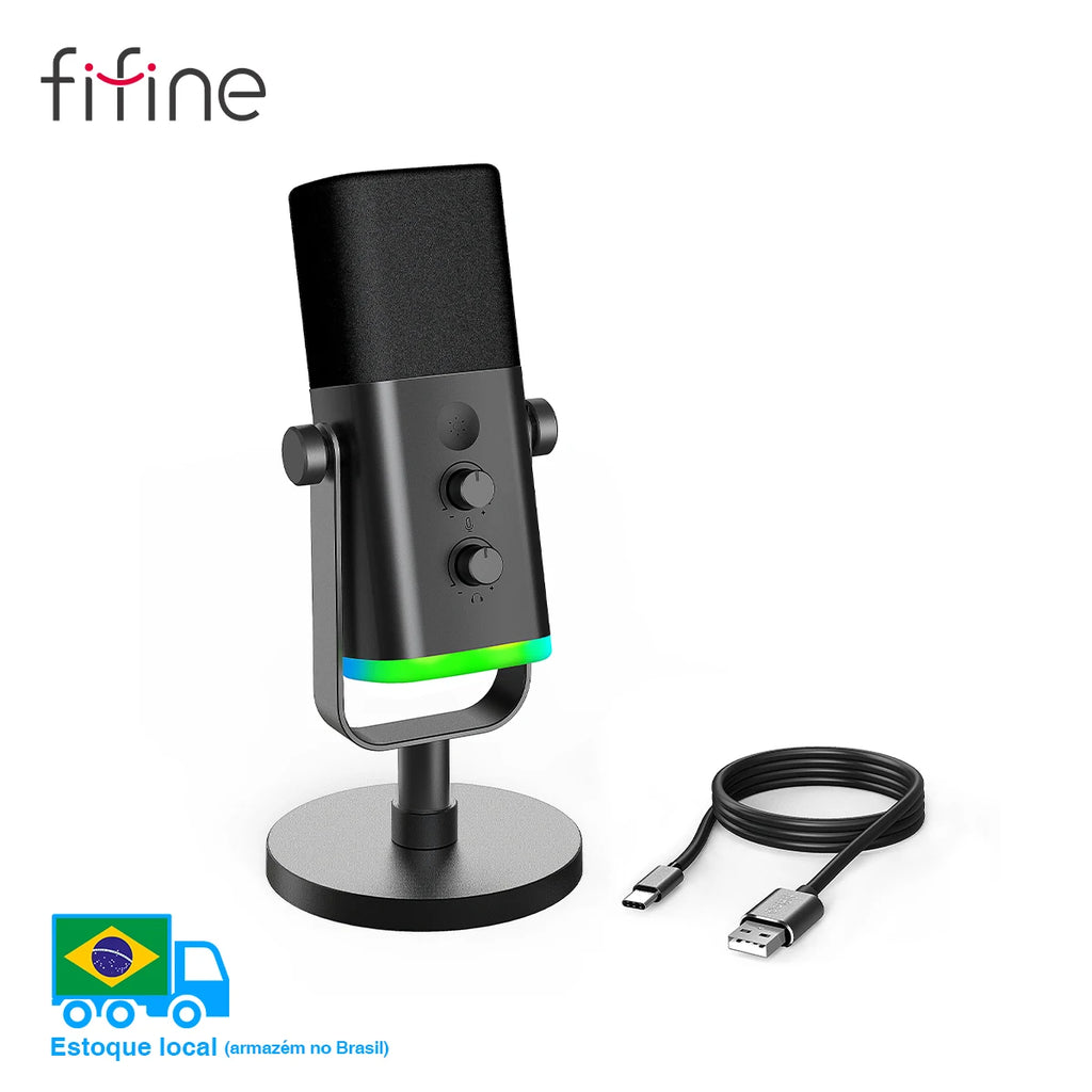 FIFINE AM8 RGB USB/XLR Dynamic Gaming Microphone