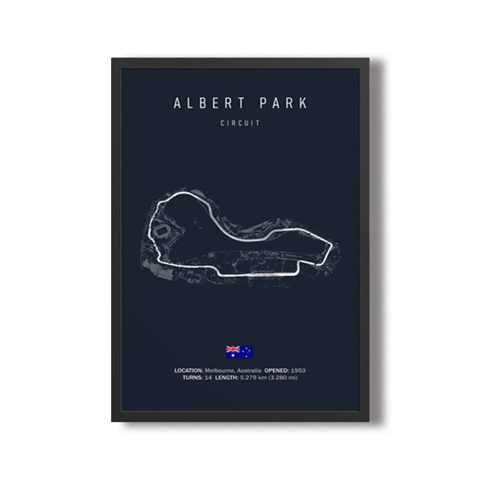 Grand Prix Circuit Map Wall Art Collection