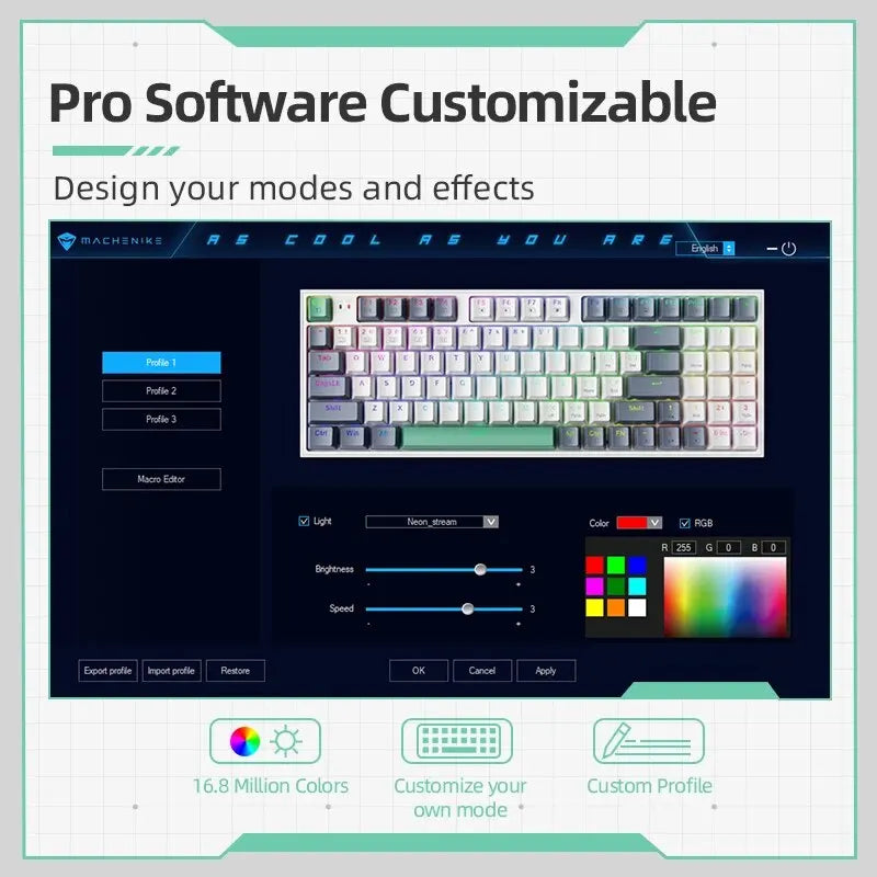 MACHENIKE K500-B94 RGB Mechanical Keyboard