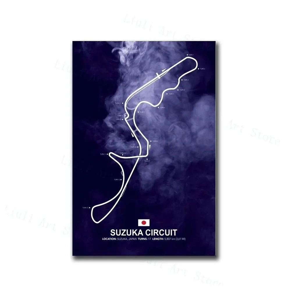 Grand Prix Circuit Canvas Poster Collection