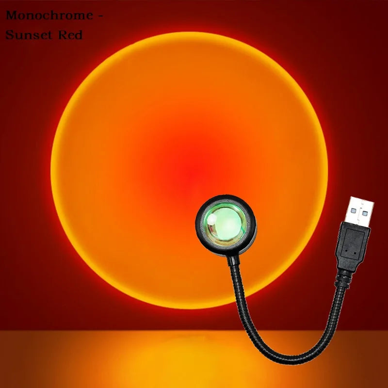 USB Sunset & Rainbow Projection Lamp