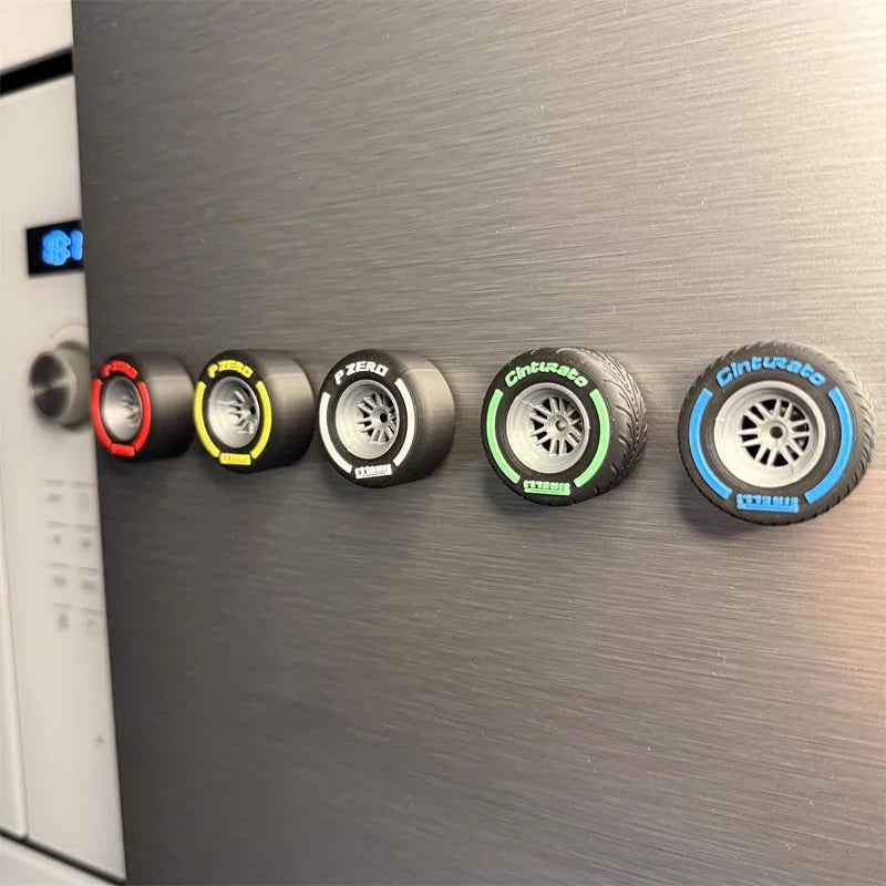 Racing Tyre Fridge Magnet Set – 5 Piece