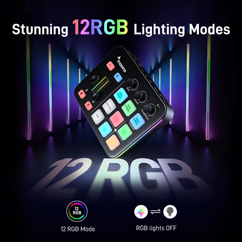 MAONO G1 NEO RGB Gaming Audio Mixer