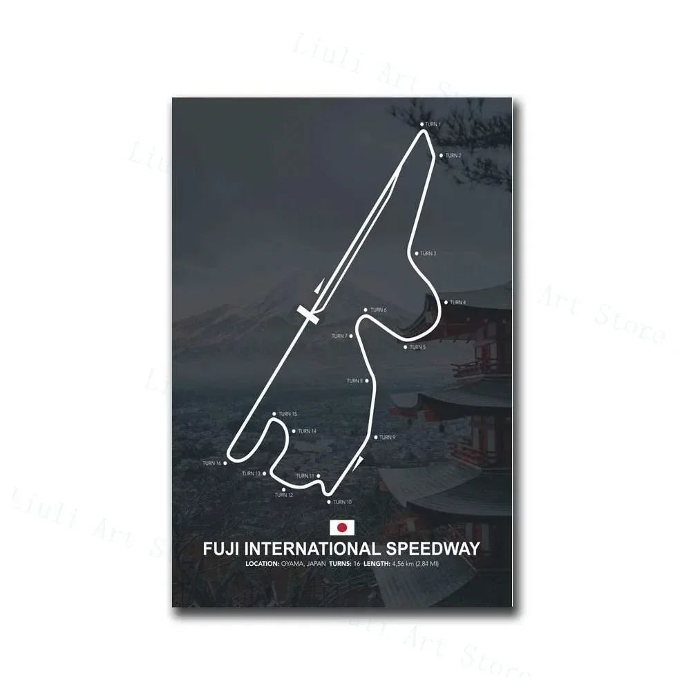 Grand Prix Circuit Canvas Poster Collection