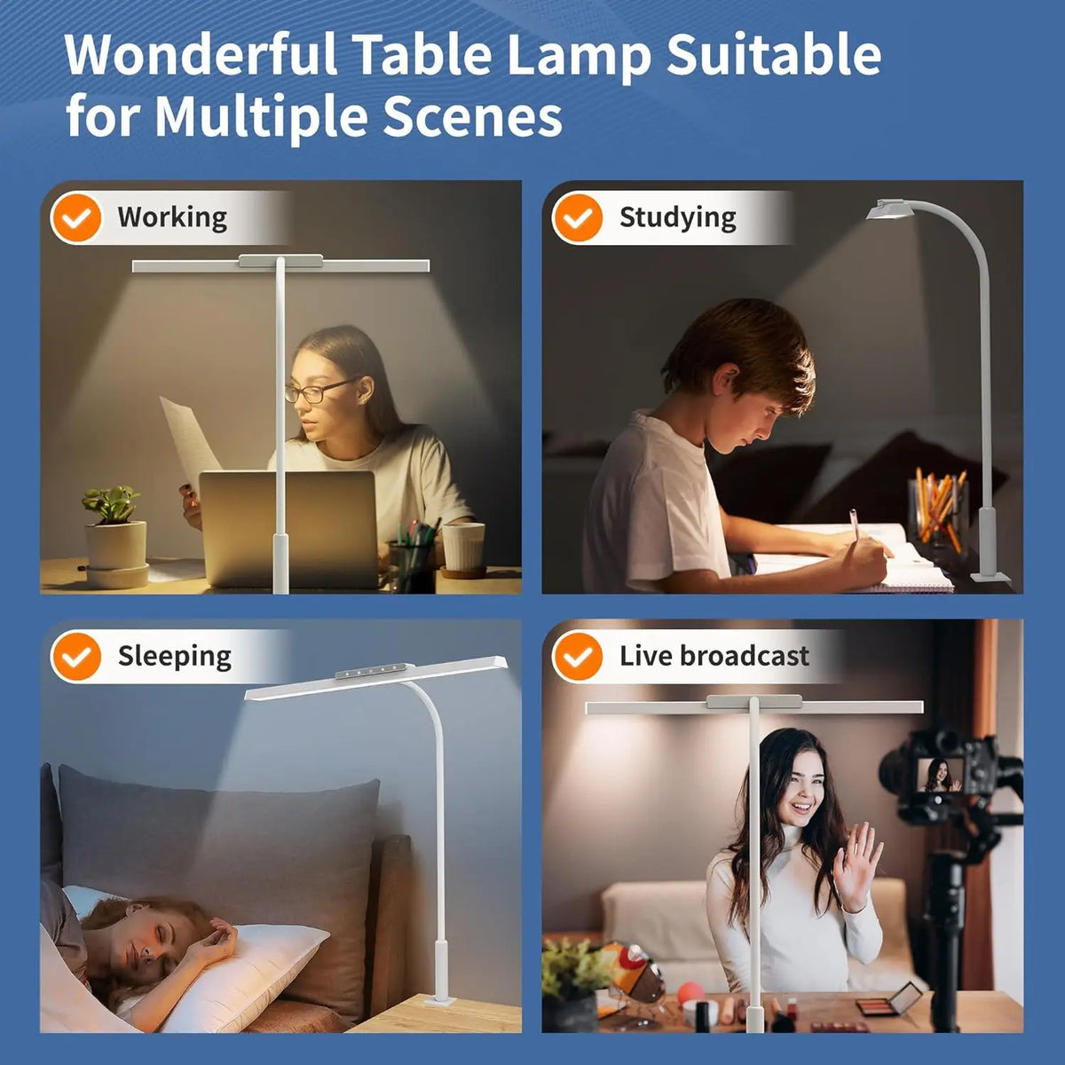 Adjustable Clamp LED Desk Lamp – 3 Colour Modes