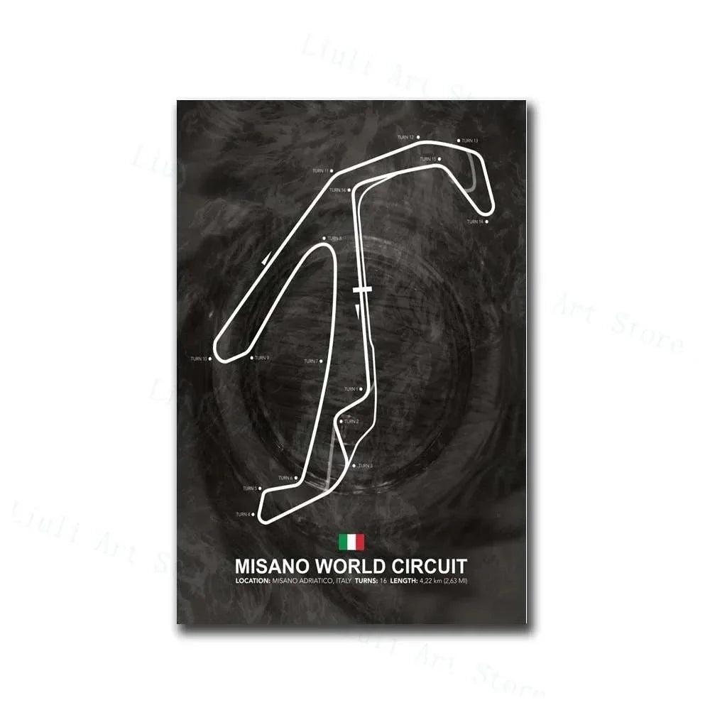 Grand Prix Circuit Canvas Poster Collection
