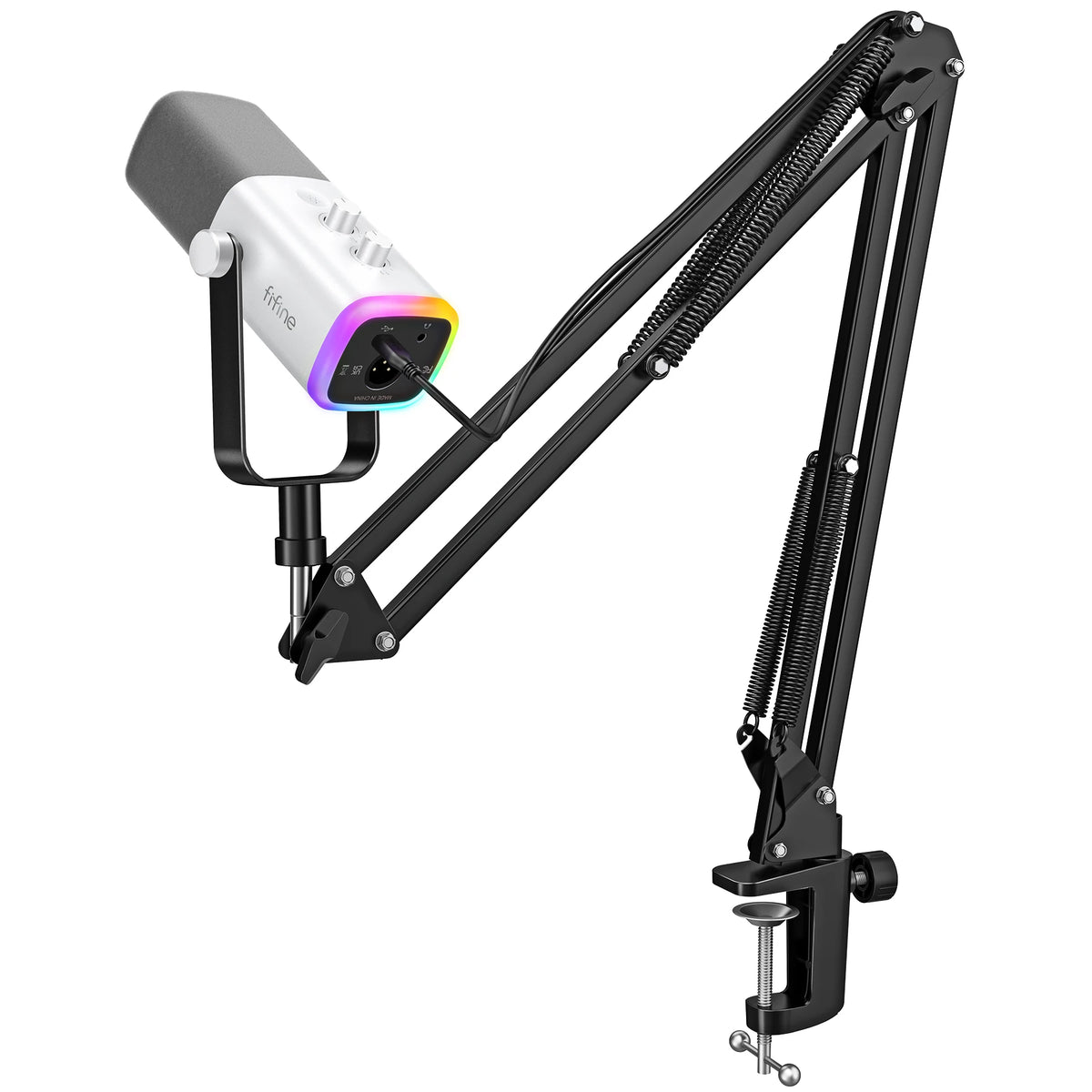 FIFINE AM8T RGB USB/XLR Microphone Kit with Boom Arm