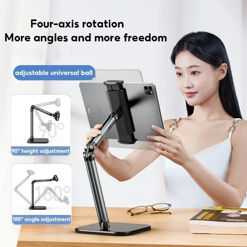 Adjustable Long-Arm Desk Tablet & Phone Stand