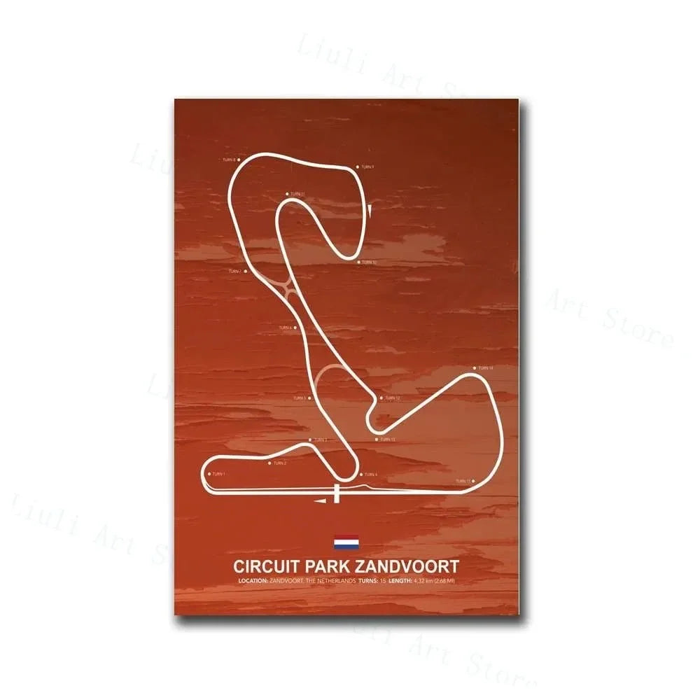 Grand Prix Circuit Canvas Poster Collection